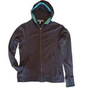 Ibex 100% wool full-zip brown hoodie Size Medium EUC